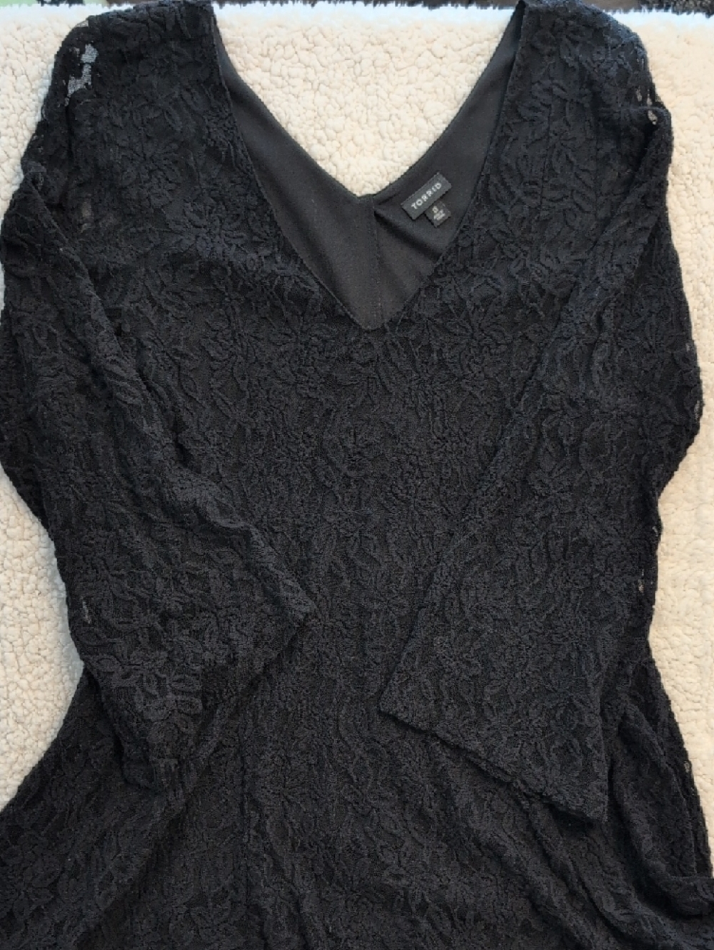 Torrid Black Floral Lace V-Neck Dress - Picture 5 of 5